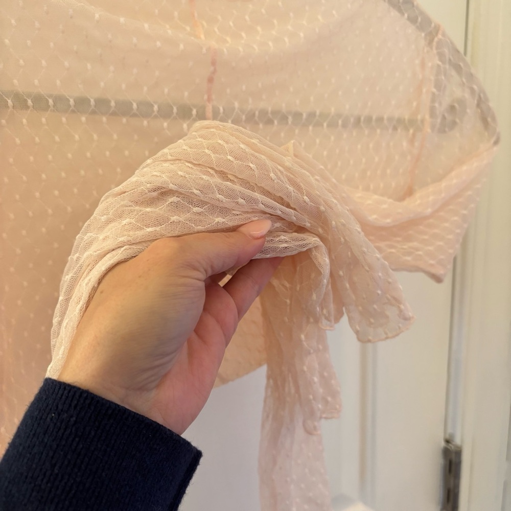 Free People Pink Sheer Mesh Long Sleeve Top - Picture 11 of 11